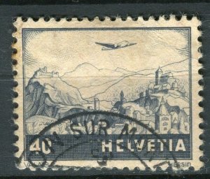 SWITZERLAND; 1941 early AIR Landscapes issue fine used 40c. value