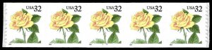 PCBstamps   US #3054 PNC5 $1.60(5x32c)Yellow Rose, (4455), MNH (4)