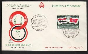 Egypt 465 Flags U/A FDC