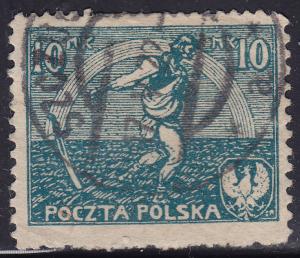 Poland 154 Sower & Rainbow of Hope 10Mk 1921