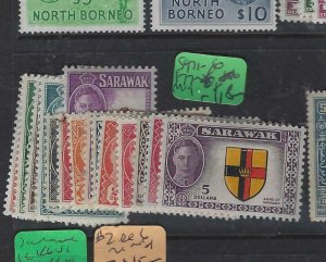 SARAWAK  (P0804BB) KGVI SET LESS ORIGINAL 10C  SG 171-6, 177-86  MOG 