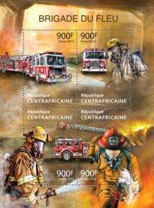 CENTRAFRICAINE 2013 SHEET FIRE BRIGADE FIRE ENGINES