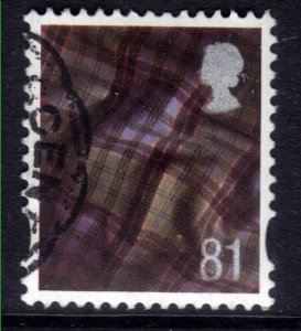 Scotland GB 2008 81p Tartan Definitive Used SG S 122 ( K109 )