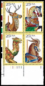 PCBstamps   US #2390/2393 PB  $1.00(4x25c)Carousel, MNH, (PB-3g)