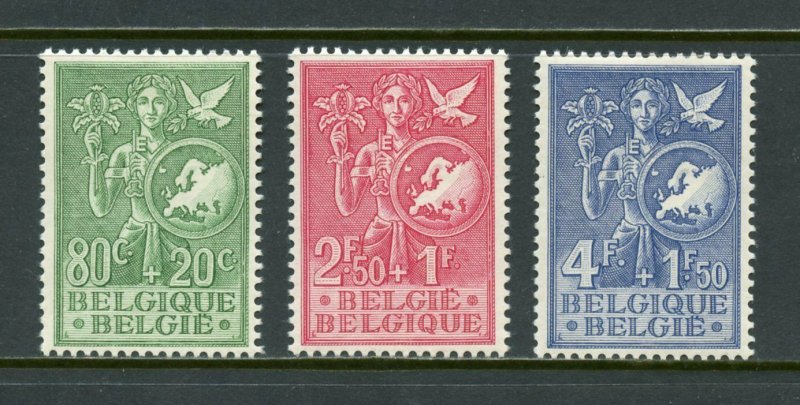 BELGIUM  SCOTT#B544/46   MINT HINGED WITH REMNANT -SCOTT $73.50   FOR NH