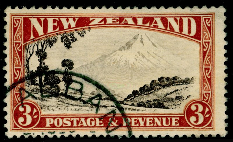 NEW ZEALAND SG589, 3s Chocolate Yellow&Brown PERF 13-14 x 13½, FU. Cat £13.