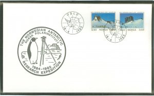 Norway 855-856 1985 Antarctic cover