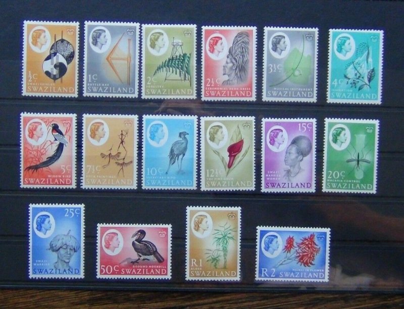 Swaziland 1962 - 1966 set to R2 MM SG90 - SG105