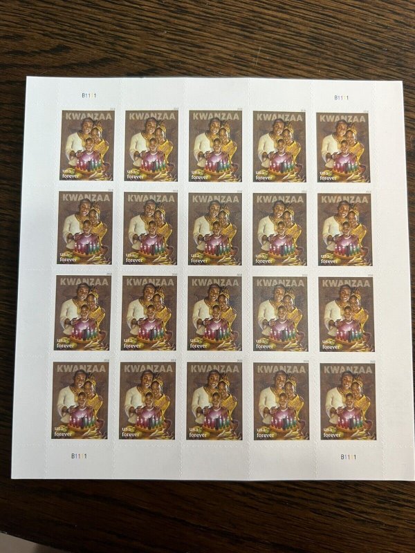 Scott # 5337 Full Sheet Of 20 Stamps MNH, Kwanzaa 2018