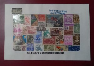 World Wide - packet of 100 stamps