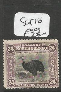 North Borneo SG 176 MOG (8clr)