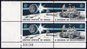 Scott #1435b Space Achievement on Moon Plate Block of 4 Stamps - MNH P#33138