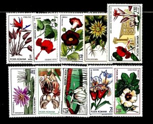 Romania Sc 1779-88 MNH Set of 1965 - Flowers from Cluji Botanical Gardens