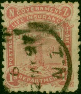 New Zealand 1891 1s Rose SGL6 Good Used