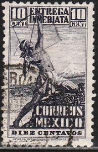 MEXICO E4, 10cts Archer. Special Delivery, USED. F-VF. (1464)