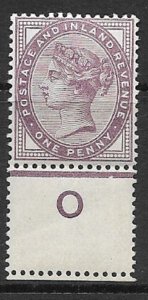 Sg 172 1d lilac control O perf single with extra row perfs UNMOUNTED MINT 