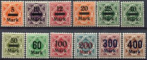 Wurttemberg   Sc.#  O64-75  MNH