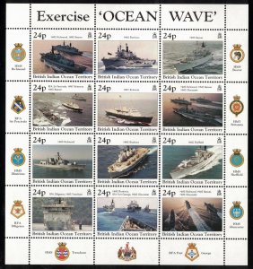 BIOT 1997 Naval Exercises Sheet; Scott 196, SG 202a; MNH