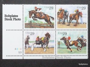 BOBPLATES #2756-9 Sporting Horses Plate F-VF NH SCV=$2.75~See Details for #s/Pos