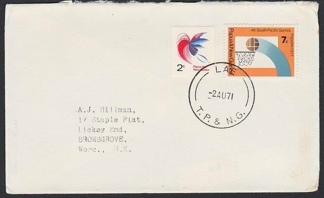 PAPUA NEW GUINEA 1971 cover ex LAE..........................................G910