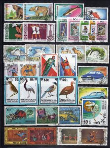 Mongolia Stamp Collection Used Space Birds Wildlife ZAYIX 0424S0281
