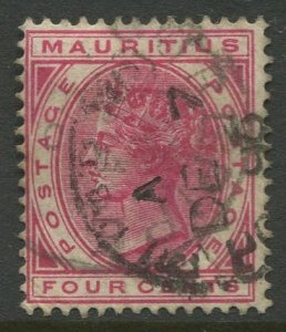 STAMP STATION PERTH Mauritius #72 QV Definitive Issue FU  Wmk 2 - 1882-1893