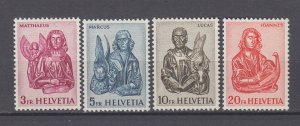 J48784 J LStamps 1961 switzerland set mh #406-9 saints
