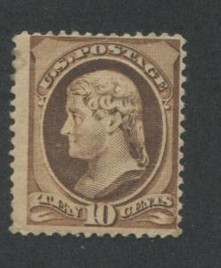 1882 US Stamp #209 10c Mint Never Hinged Fine Catalogue Value $475 