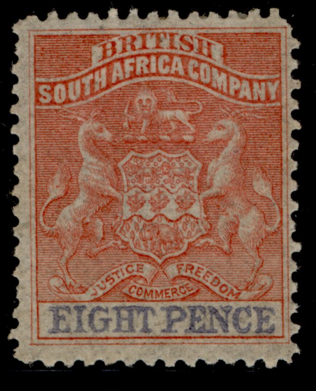 RHODESIA QV SG24, 8d red & ultramarine, M MINT. Cat £17. 