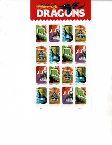 Dragons Forever US Postage Sheet #5307-10 VF MNH