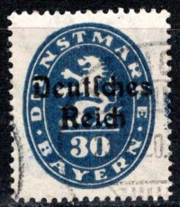 German States Bavaria Scott # O56, used, exp h/s, Mi # DR38