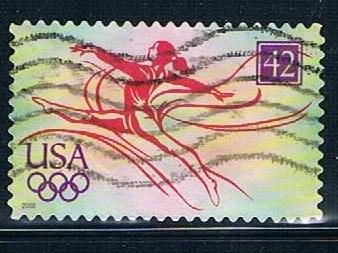USA 4334: 42c Gymnast, used, off paper, VF
