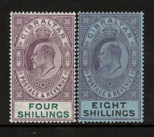 Gibraltar #46 - #47 (SG #53 - #54) Very Fine Mint Original Gum Hinged