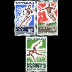 GABON 1976 - Scott# C184-6 Olympics Set of 3 NH