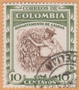 COLOMBIA STAMP 1958. SCOTT # 683. USED.