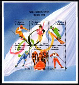 ST. VINCENT 2531, 2533 MNH S/S SCV $10.50 BIN $6.25 OLYMPICS