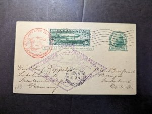 1930 USA Airmail LZ 127 Graf Zeppelin First Flight Cover FFC NY to MD #C13