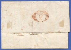 AUSTRIAN LLOYD 1853 on Rare Lloyd Ship cover SEBENICO / VLA cancel to Trieste