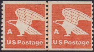 1743 Eagle Coil Line Pair MNH