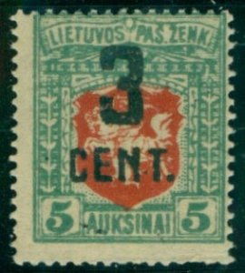 LITHUANIA 122 MNH (RL) 5387 CV $360.00 BIN $150.00