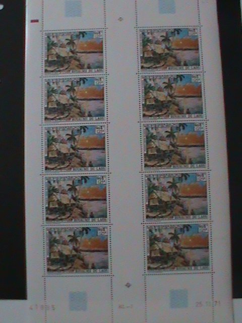 ​LAOS--SC# C85-FAMOUS PAINTING-SUNSET OVER MEKONG BY CHAMNAME PRISAYANE--MNH