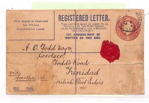 AD234 1913 GB Manchester Registered Postal Stationery Cover PTS