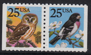 #2285d Owl and Grossbeak Pair, Please see the description