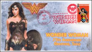 17-282, 2017,Wonder Woman, Grapevine TX, Event Cover, Pictorial Cancel,