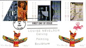 #3379-83 Louise Nevelson B Line FDC