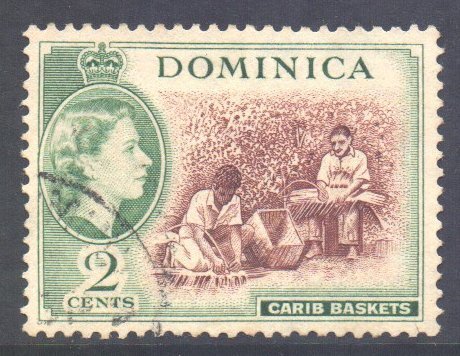 Dominica Scott 144 - SG142, 1954 Elizabeth II 2c used
