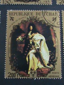 ​Chad Stamp: 1971-3-SC#232A//233J- Portraits of French Royalty CTO Stamp set#2