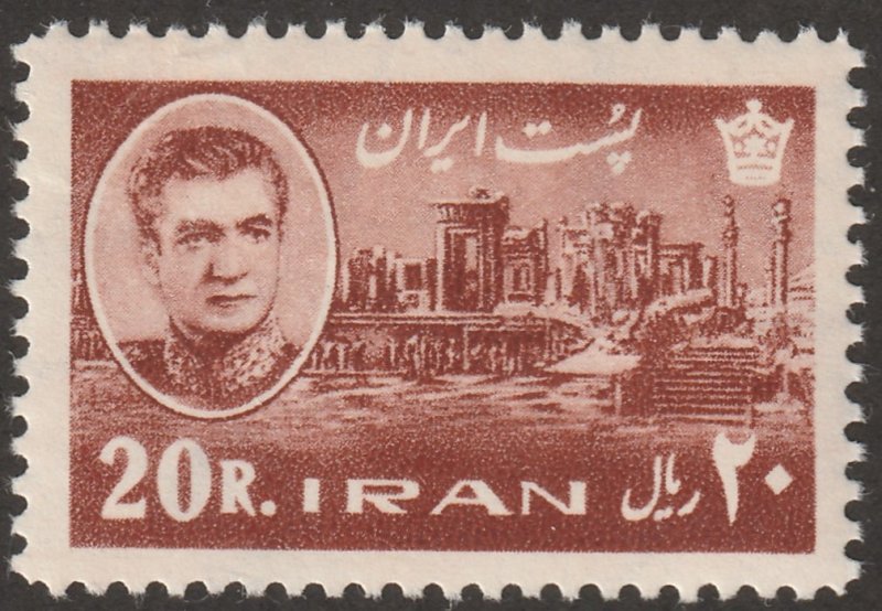 Persian/Iran stamp, Scott# 1343, MNH, 20R, red brown,1965 year, #K-13