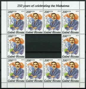 Guinea-Bissau Mahatma Gandhi Stamps 2019 MNH People Historical Figures 10v M/S