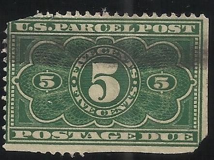 JQ3 5c PP Due Used Fine Centering Two corners nibbed, lower perfs trimmed, SE